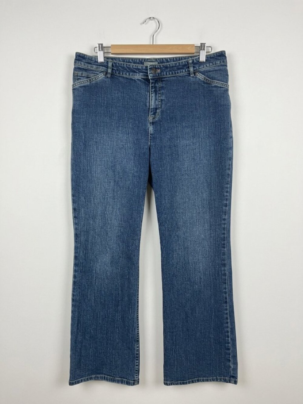 J.Jill Modern Fit Bootcut Blue Denim High Rise Jeans Womens 14